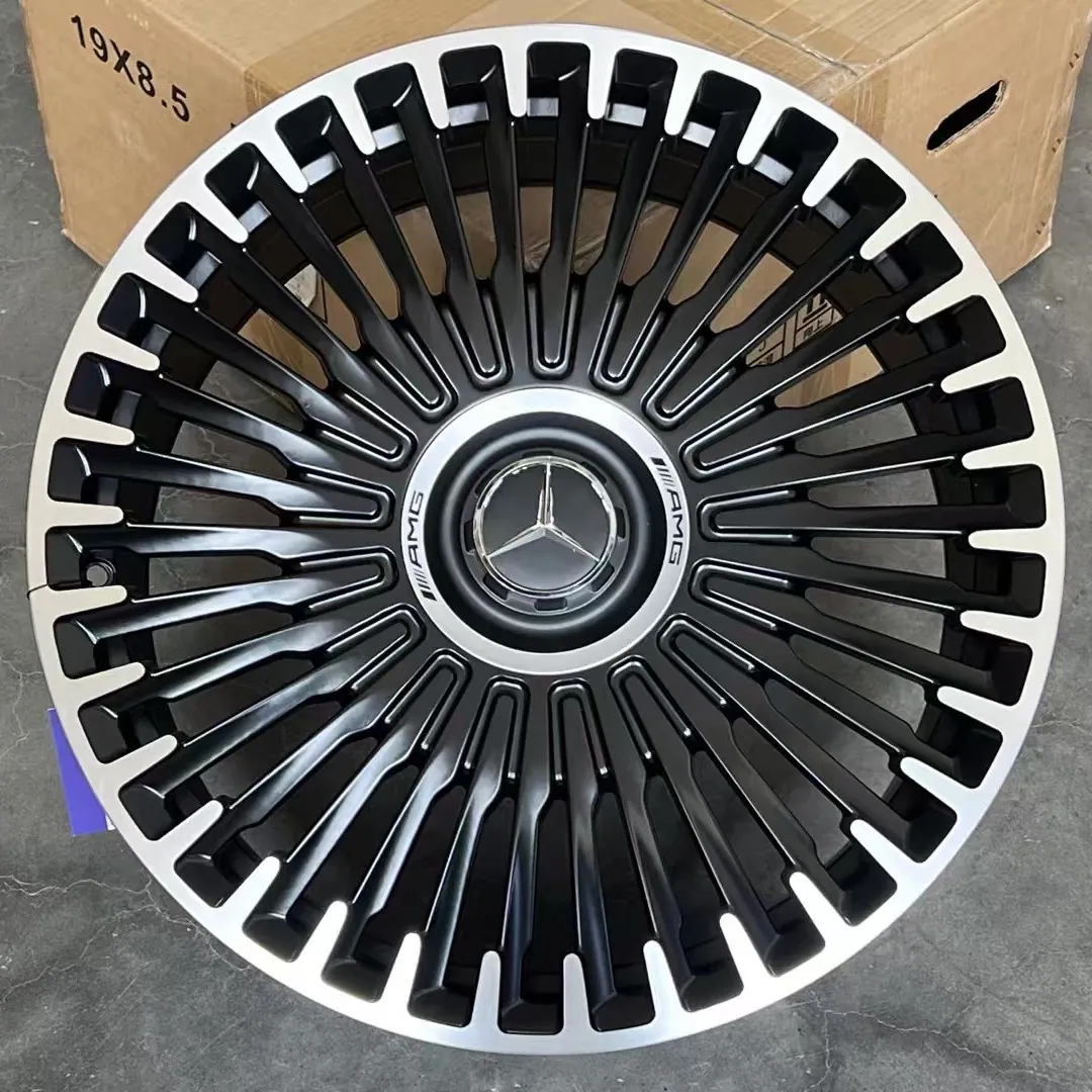 Кованые диски Mercedes EQ R20 чёрный мат + проточка — реальное фото на складе RGW в Китае, WT-RGW388