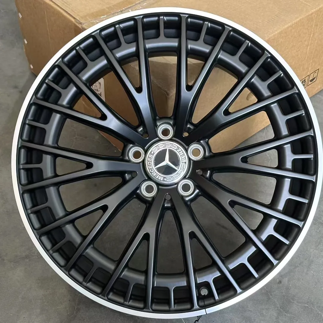 Кованые диски Mercedes E-Class R19 чёрный мат + проточка обода — реальное фото на складе RGW в Китае, WT-RGW2224-6