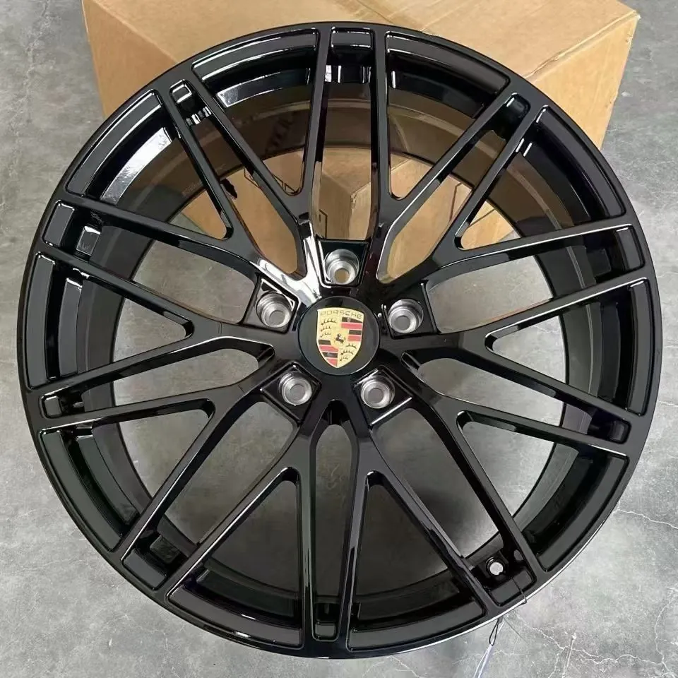 Кованые диски Porsche Macan R19 чёрный + проточка — реальное фото на складе RGW в Китае, WT-RGW1023-21